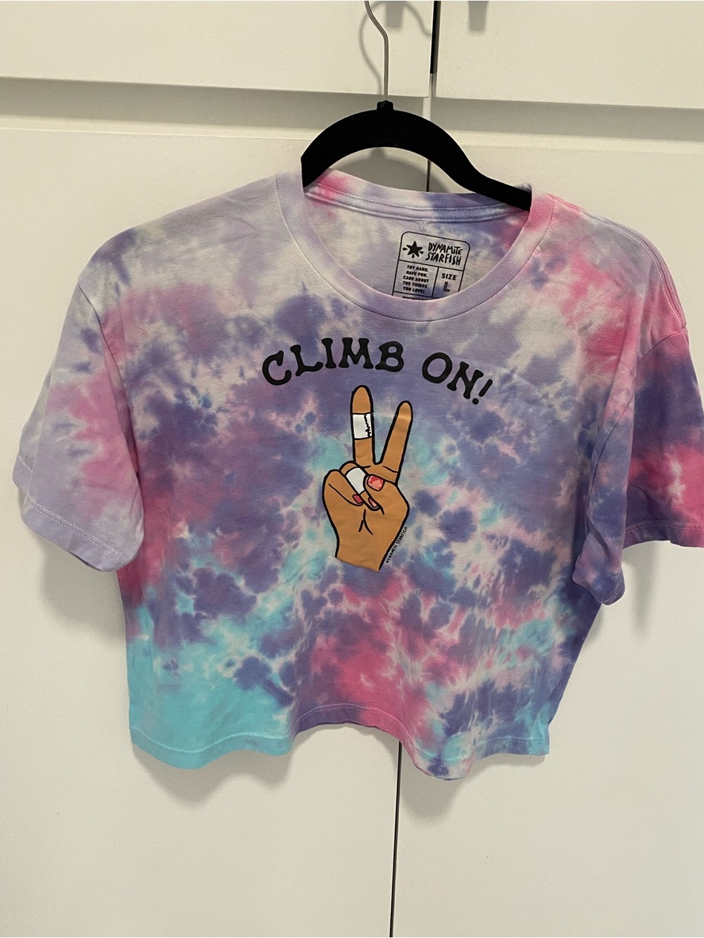 Dynamite Starfish “climb on” crop T-shirt
